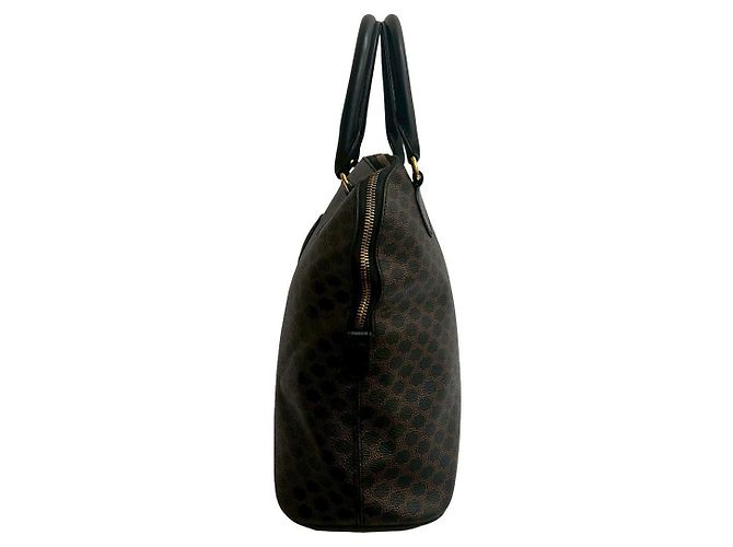 Céline Borsa Tote Celine Macadam Brason Leather Marrone Nero - vista 7