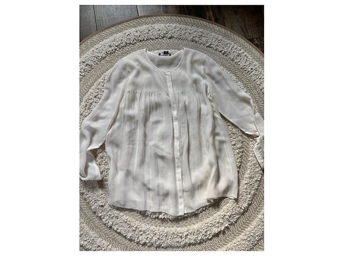 Vince Seidenbluse weiß langarm - Ansicht 6