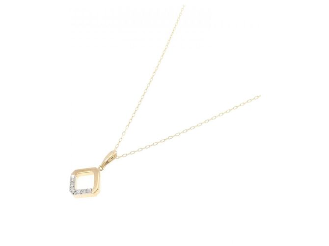 Autre Marque Collar de diamantes Au750 K18YG PT900 Dorado - vista 2