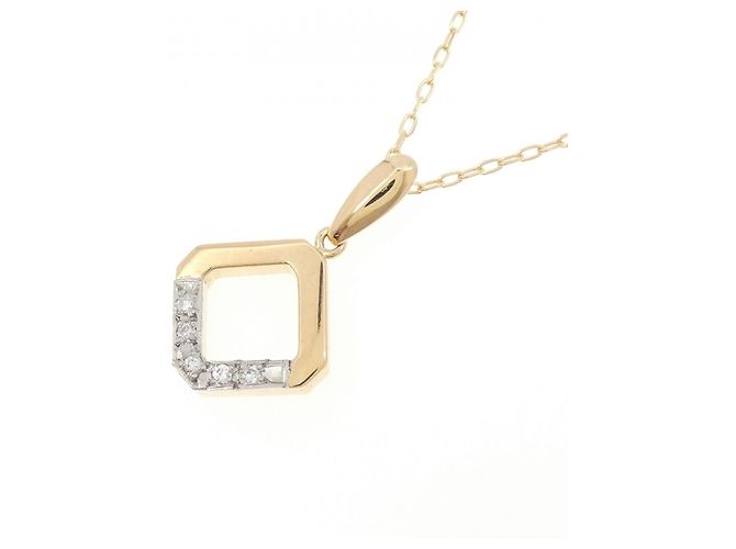 Autre Marque Collar de diamantes Au750 K18YG PT900 Dorado - vista 3