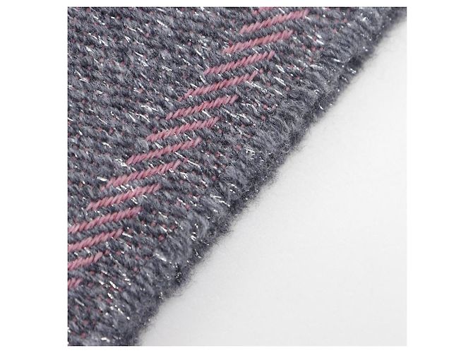 Sciarpa in lana e nylon GG Jacquard di Gucci Rosa Grigio - vista 4