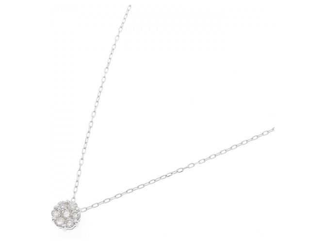 Autre Marque Collana Flower in Diamanti Au750 Argento - vista 2
