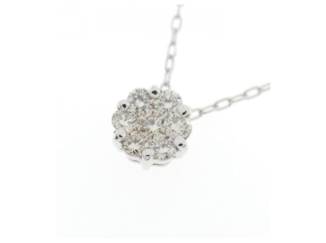 Autre Marque Collana Flower in Diamanti Au750 Argento - vista 3
