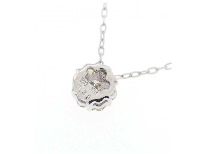 Autre Marque Collana Flower in Diamanti Au750 Argento - vista 4