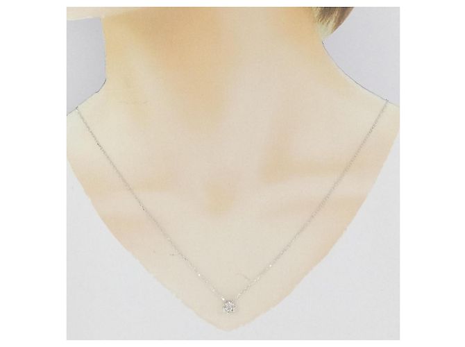 Autre Marque Collana Flower in Diamanti Au750 Argento - vista 6