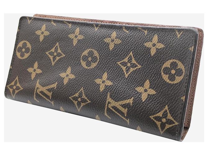 Louis Vuitton Cartera larga Brazza marrón Castaño - vista 2