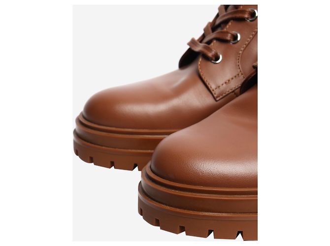 Gianvito Rossi Braune Martis 20 Kampfstiefel mit Rippendetails - Größe EU 40 - Ansicht 5