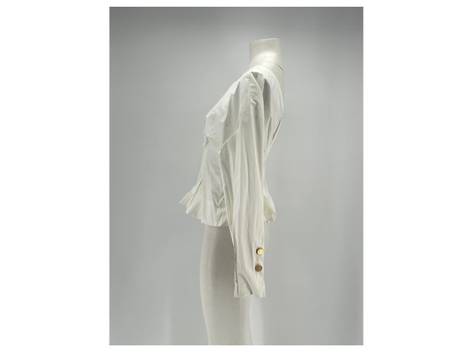 Autre Marque Camicia bianca AWAKE MODE in cotone a maniche lunghe Bianco - vista 4