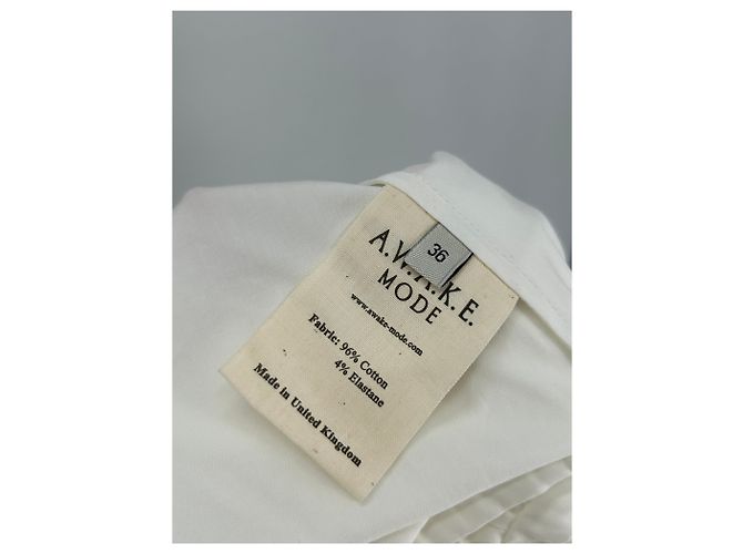 Autre Marque Camicia bianca AWAKE MODE in cotone a maniche lunghe Bianco - vista 6