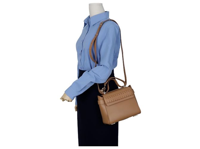 Chloé Borsa a Spalla Nacha Small Tote Marrone - vista 10