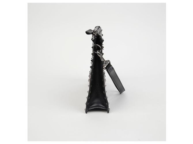Valentino Clutch con tracolla Rockstud Nero - vista 4