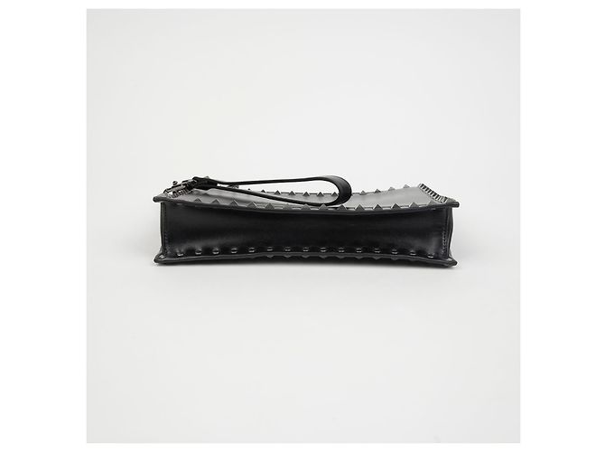 Valentino Clutch con tracolla Rockstud Nero - vista 5