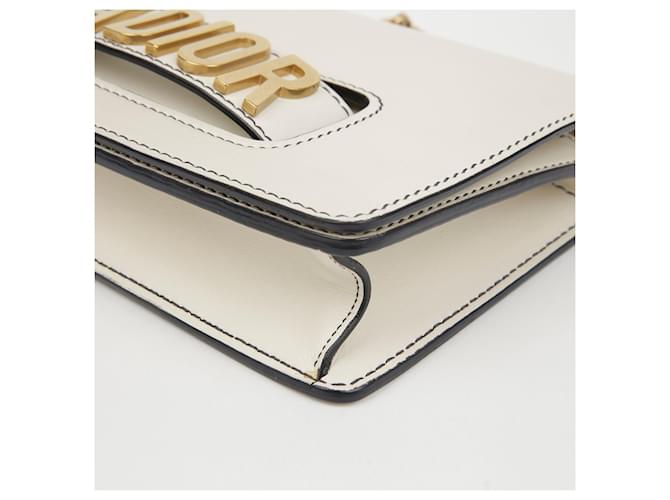 Dior Borsa a spalla con catena e patta Bianco - vista 13