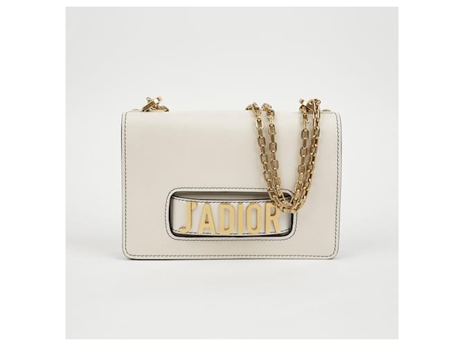Dior Borsa a spalla con catena e patta Bianco - vista 2