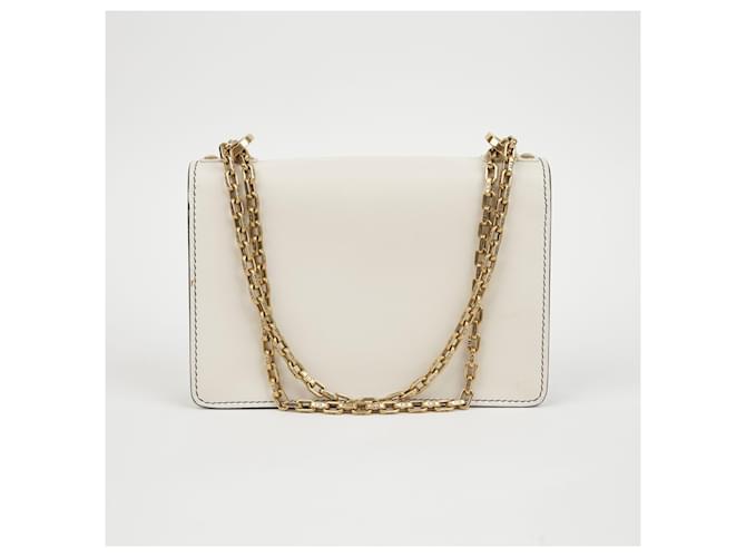 Dior Borsa a spalla con catena e patta Bianco - vista 6