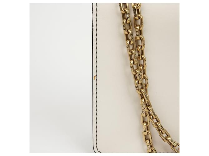 Dior Borsa a spalla con catena e patta Bianco - vista 7