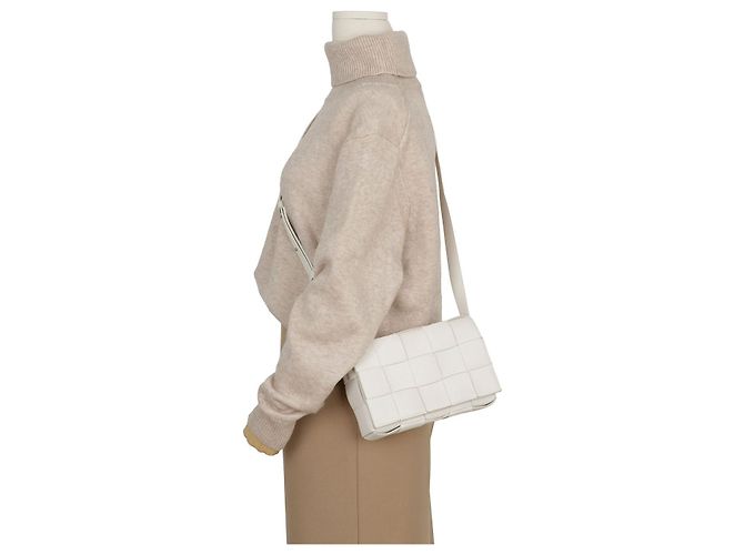 Bottega Veneta Cassette Schultertasche Weiß - Ansicht 14