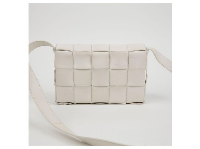 Bottega Veneta Cassette Schultertasche Weiß - Ansicht 4
