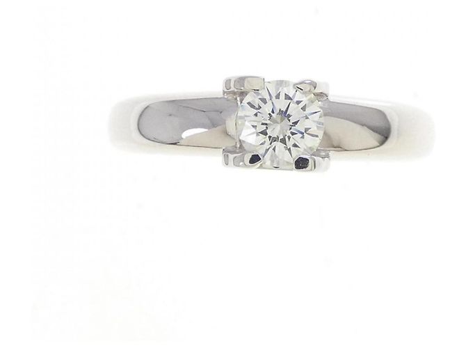 Cartier 18K Weißgold Bandring mit Diamant - Ansicht 2
