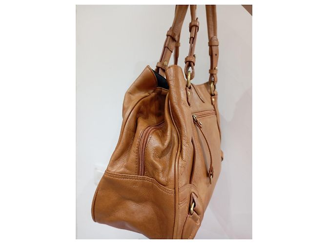 Autre Marque Borsa in pelle marrone - vista 3