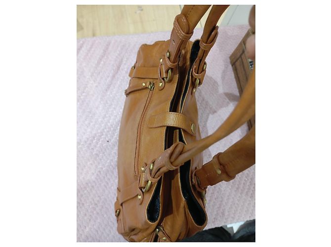Autre Marque Borsa in pelle marrone - vista 5