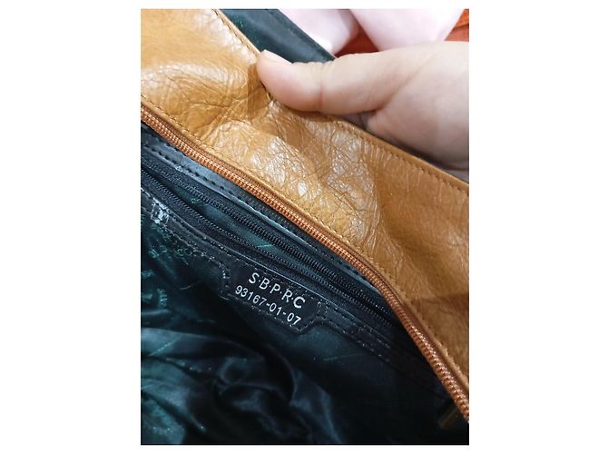 Autre Marque Borsa in pelle marrone - vista 8