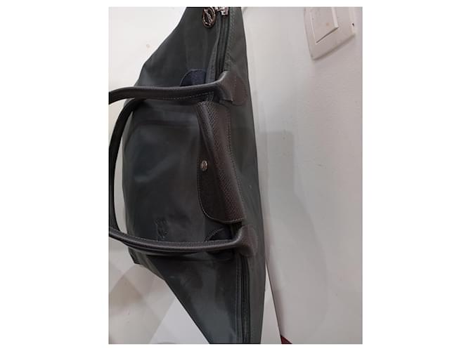 Borsa a spalla Longchamp Le Pliage L Grigio antracite - vista 4