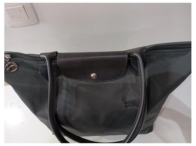 Borsa a spalla Longchamp Le Pliage L Grigio antracite - vista 5