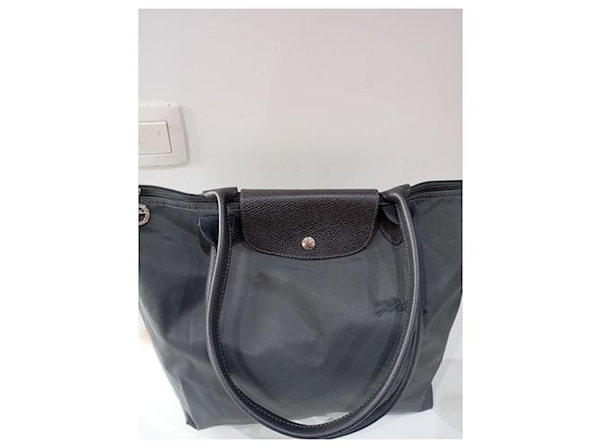 Borsa a spalla Longchamp Le Pliage L Grigio antracite - vista 6