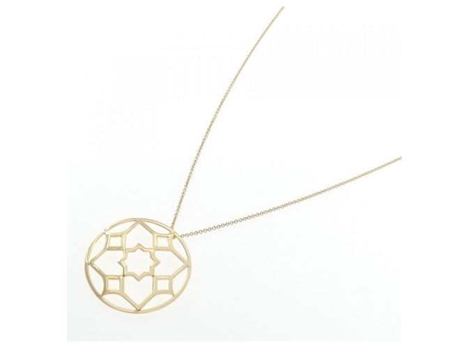 Tiffany & Co Tiffany Paloma Zellige Medallion Necklace Golden - view 2