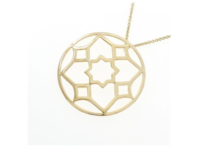 Tiffany & Co Tiffany Paloma Zellige Medallion Necklace Golden - view 3