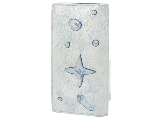 Portafoglio Lungo Brazza Aqua Garden Monogramma Louis Vuitton Multicolore Blu chiaro - vista 2