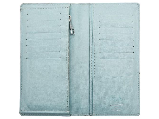 Portafoglio Lungo Brazza Aqua Garden Monogramma Louis Vuitton Multicolore Blu chiaro - vista 8