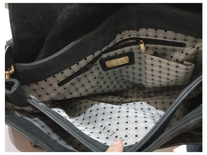 Borsa in pelle nera Furla con motivo leopardato Nero Stampa leopardo - vista 5