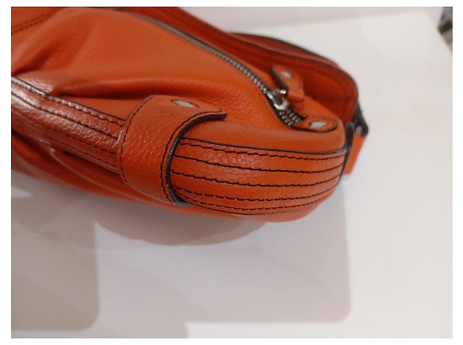 Autre Marque DaniER Orange Lederhandtasche - Ansicht 10