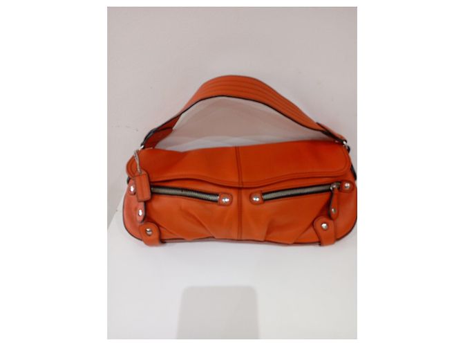 Autre Marque DaniER Orange Lederhandtasche - Ansicht 2