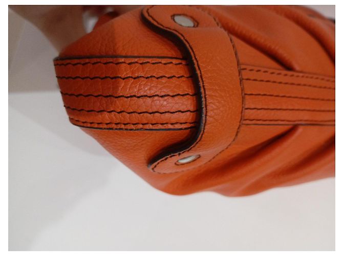 Autre Marque DaniER Orange Lederhandtasche - Ansicht 5