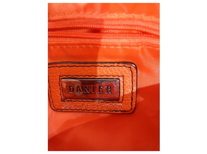 Autre Marque DaniER Orange Lederhandtasche - Ansicht 7