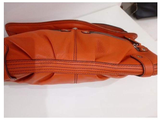 Autre Marque DaniER Orange Lederhandtasche - Ansicht 9