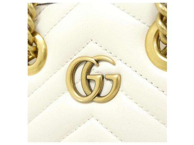 Borsa Gucci GG MARMONT Bianco - vista 4