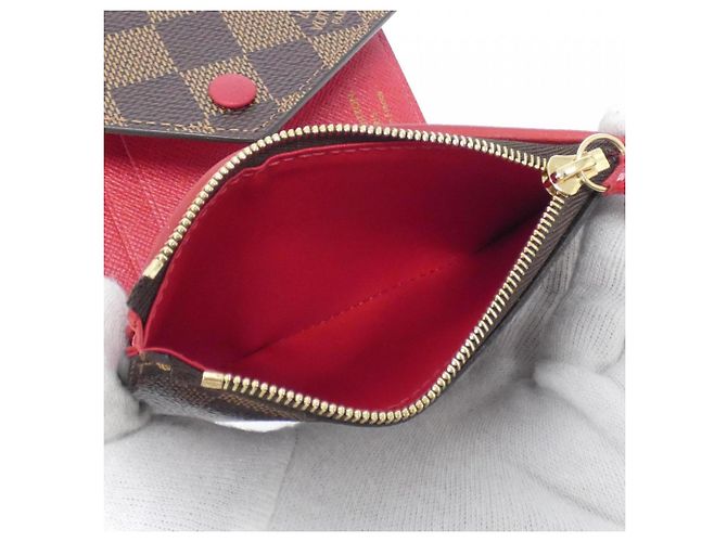 Carteira Victorine Damier Louis Vuitton Vermelho Damier ebene - vista 8