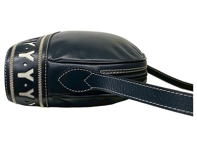 Borsa a Spalla in Pelle Blu Navy Yves Saint Laurent - vista 6
