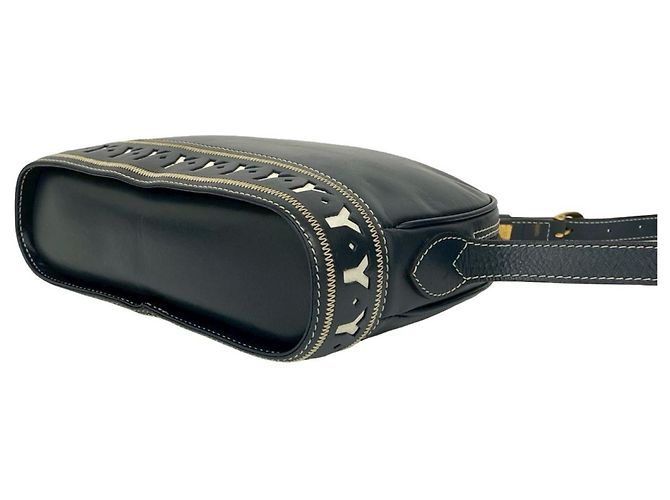 Borsa a Spalla in Pelle Blu Navy Yves Saint Laurent - vista 8