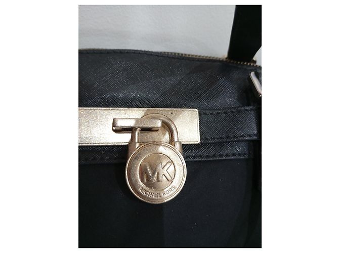 Borsa tote Michael Kors nera in tela e pelle Nero - vista 2