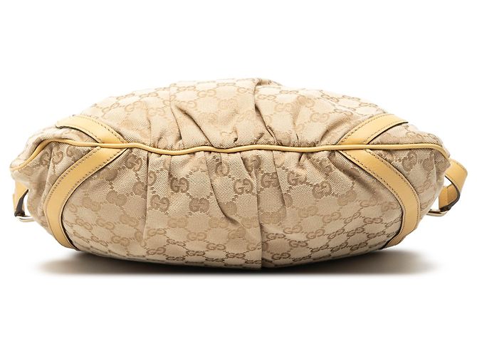 Borsa a tracolla Gucci in tela GG marrone Abbey D Ring Beige - vista 3