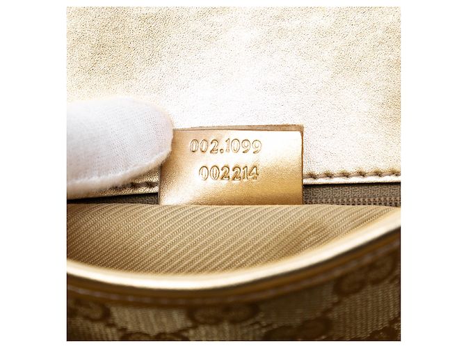 Borsa Tote in Canvas GG Oro Gucci D'oro - vista 5