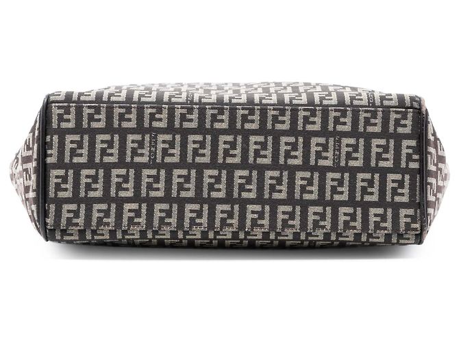 Fendi Braune Zucchino Canvas Tote Dunkelbraun - Ansicht 3