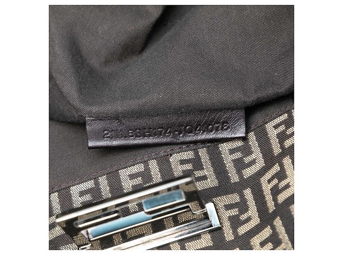 Fendi Braune Zucchino Canvas Tote Dunkelbraun - Ansicht 6