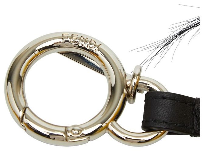 Portachiavi Fendi Monster Bag Charm in Nero e Giallo - vista 3
