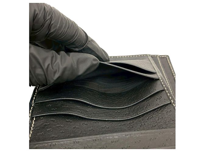 Billetera bifold de cuero Gancini Salvatore Ferragamo Negro - vista 9